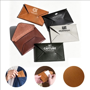 Genuine Leather Envelope Business Card Holder